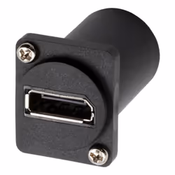EXSYS EX-49170, Flat, Black, DisplayPort, Mini DisplayPort, Female, Female