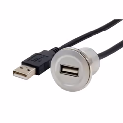 EXSYS EX-49181, 0.3 m, USB A, USB A, USB 2.0, 0.48 Gbit/s, Black, Silver