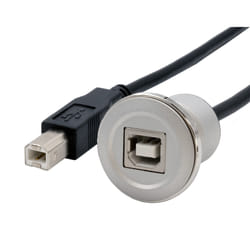 EXSYS EX-49182 USB cable USB 2.0 0.3 m USB B Black, Silver