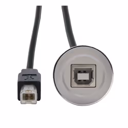 EXSYS EX-49182 USB cable USB 2.0 0.3 m USB B Black, Silver