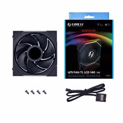 Lian Li UNI FAN TL LCD, Fan, 14 cm, 350 RPM, 1600 RPM, Black