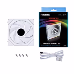 Lian Li UNI FAN TL LCD, Fan, 14 cm, 350 RPM, 1600 RPM, White