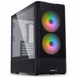 Lian Li Lancool 207, Midi Tower, PC, Black, ATX, micro ATX, Mini-ITX, Steel, Tempered glass, Gaming