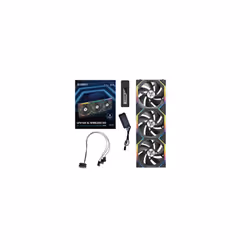 Lian Li UNI FAN SL Wireless ARGB PWM Fan, 3-Pack incl. Controller - 120 mm, black