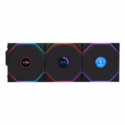 Lian Li Uni Fan TL120 LCD Reverse Blade Wireless Computer case 12 cm Black 1 pc(s)