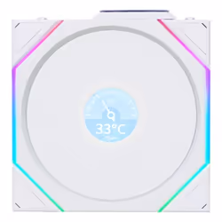 Lian Li Uni Fan TL120 LCD Reverse Blade Wireless, Fan, 12 cm, White