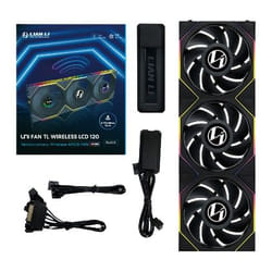 Lian Li 12TLLCD1W3B computer cooling system Computer case Fan 12 cm Black