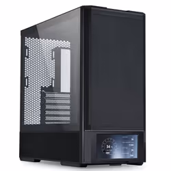 Lian Li LAN207DX, Midi Tower, PC, Black, ATX, micro ATX, Mini-ITX, Steel, Tempered glass, 18 cm