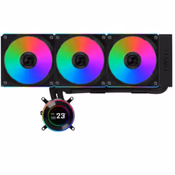 Lian Li GA II Hydroshift II LCD-C 360CL, All-in-one liquid cooler, 12 cm, 300 RPM, 2500 RPM, Black