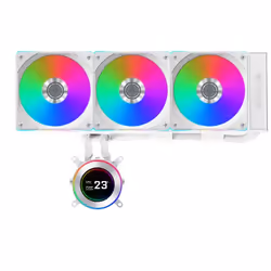 Lian Li GA II Hydroshift II LCD-C 360CL, All-in-one liquid cooler, 12 cm, 300 RPM, 2500 RPM, White