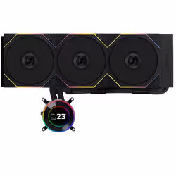 Lian Li GA II Hydroshift II LCD-C 360TL, All-in-one liquid cooler, 12 cm, 200 RPM, 2600 RPM, Black
