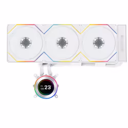 Lian Li GA II Hydroshift II LCD-C 360TL, All-in-one liquid cooler, 12 cm, 200 RPM, 2600 RPM, White