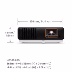 BenQ X500i Short throw projector 2200 ANSI lumens DLP UHD 4K (3840x2160) Black, White - Additional view 7