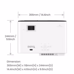 BenQ X500i Short throw projector 2200 ANSI lumens DLP UHD 4K (3840x2160) Black, White - Additional view 8