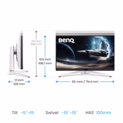 BenQ EX321UX computer monitor 80 cm (31.5") 3840 x 2160 pixels 4K Ultra HD LED White - Additional view 5
