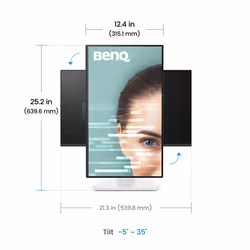 BenQ GW2490TC computer monitor 61 cm (24") 1920 x 1080 pixels Full HD LED Black, White - Additional view 5