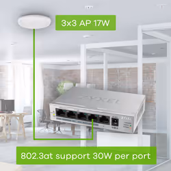 Zyxel GS1005HP Unmanaged Gigabit Ethernet (10/100/1000) Power over Ethernet (PoE) Silver - Additional view 5