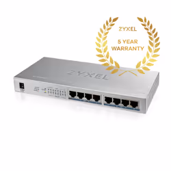 Zyxel GS1008HP Unmanaged Gigabit Ethernet (10/100/1000) Power over Ethernet (PoE) Grey - Additional view 6