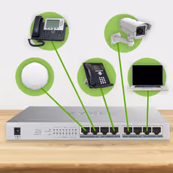 Zyxel GS1008HP Unmanaged Gigabit Ethernet (10/100/1000) Power over Ethernet (PoE) Grey - Additional view 7
