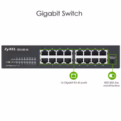 Zyxel GS1100-16 Unmanaged Gigabit Ethernet (10/100/1000) - Additional view 6