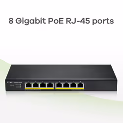 Zyxel GS1915-8EP Managed L2 Gigabit Ethernet (10/100/1000) Power over Ethernet (PoE) Black - Additional view 6