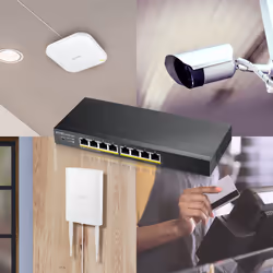 Zyxel GS1915-8EP Managed L2 Gigabit Ethernet (10/100/1000) Power over Ethernet (PoE) Black - Additional view 7