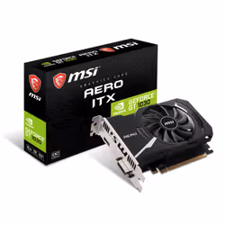MSI AERO ITX GT 1030 2GD4 OC, GeForce GT 1030, 2 GB, GDDR4, 64 bit, 3840 x 2160 pixels, PCI Express x16 3.0