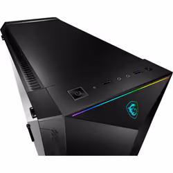 MSI MPG GUNGNIR 100 Mid Tower Gaming Computer Case 'Black, 1x 120mm ARGB + 3x 120mm Fan, Mystic Light Sync, 8 Channel ARGB Hub, Tempered Glass Panels, E-ATX, ATX, mATX, mini-ITX' - Additional view 5