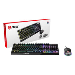 MSI VIGOR GK30 COMBO RGB MEMchanical Gaming Keyboard + Clutch GM11 Gaming Mouse ' FR Layout, 6-Zone RGB Lighting Keyboard, Dual-Zone RGB Lighting Mouse, 5000 DPI Optical Sensor, RGB Mystic Light'