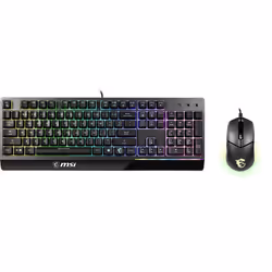 MSI VIGOR GK30 COMBO RGB MEMchanical Gaming Keyboard + Clutch GM11 Gaming Mouse ' DE Layout, 6-Zone RGB Lighting Keyboard, Dual-Zone RGB Lighting Mouse, 5000 DPI Optical Sensor, RGB Mystic Light'