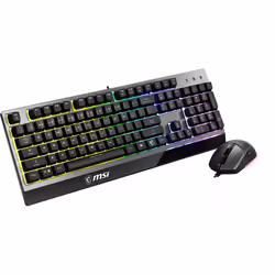 MSI VIGOR GK30 COMBO RGB MEMchanical Gaming Keyboard + Clutch GM11 Gaming Mouse ' DE Layout, 6-Zone RGB Lighting Keyboard, Dual-Zone RGB Lighting Mouse, 5000 DPI Optical Sensor, RGB Mystic Light'