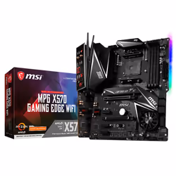 MSI MPG X570 Gaming Edge WIFI, AMD, Socket AM4, AMD Ryzen 2000 Series, AMD Ryzen 3000 Series, DDR4-SDRAM, 128 GB, DIMM