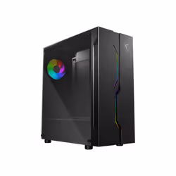 MSI MAG VAMPIRIC 010X Mid Tower Gaming Computer Case 'Black, 1x 120mm ARGB Fan, Mystic Light Sync, ARGB Hub with Remote, Temp ...