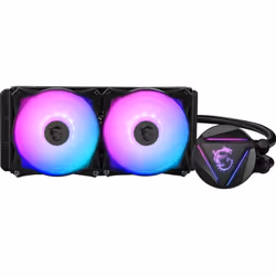 MSI MAG CORELIQUID 240R CPU AIO Cooler '240mm Radiator, 2x 120mm ARGB PWM Fan, Adjustable ARGB Dragon CPU Mount, Compatible w ...