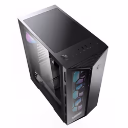 MSI MPG GUNGNIR 110R Mid Tower Gaming Computer Case Black, USB 3.2 Gen2 Type C, 4x 120mm ARGB Fan, Mystic Light Sync, 1 to 6 ARGB Control board, 2x Tempered Glass Panels, ATX, mATX, mini-ITX - Additional view 8