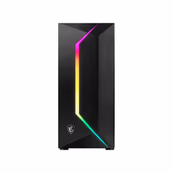 MSI MAG VAMPIRIC 100R 'V100R' Mid Tower Gaming Computer Case 'Black, 1x 120mm ARGB PWM Fan, 1x 120mm PWM Fan, RGB Front Panel, Tempered Glass Panel, ATX, mATX, mini-ITX'