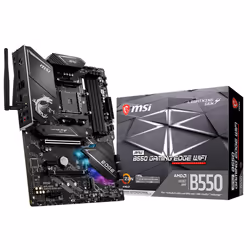 MSI MPG B550 Gaming Edge WiFi, AMD, Socket AM4, AMD Ryzen 3000 Series, DDR4-SDRAM, 128 GB, DIMM