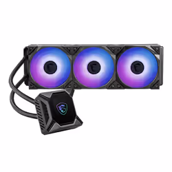 MSI MPG CORELIQUID K360 Liquid CPU Cooler '360mm Radiator, 2.4'' LCD display with fan, 3x 120mm ARGB PWM Fan, Center, Support ...