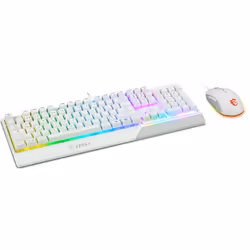 MSI VIGOR GK30 COMBO WHITE UK RGB MEMchanical Gaming Keyboard + Clutch GM11 WHITE Gaming Mouse ' UK Layout, 6-Zone RGB Lighting Keyboard, Dual-Zone RGB Lighting Mouse, 5000 DPI Optical Sensor, Center' - Additional view 4