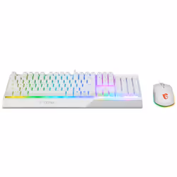 MSI VIGOR GK30 COMBO WHITE UK RGB MEMchanical Gaming Keyboard + Clutch GM11 WHITE Gaming Mouse ' UK Layout, 6-Zone RGB Lighting Keyboard, Dual-Zone RGB Lighting Mouse, 5000 DPI Optical Sensor, Center' - Additional view 5