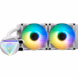 MSI MAG CORELIQUID 240R V2 WHITE Liquid CPU Cooler '240mm Radiator, 2x 120mm ARGB PWM Fan, ARGB lighting, Center Supported, Compatible with Intel and AMD Platforms, Latest LGA 1700 ready' - Additional view 5