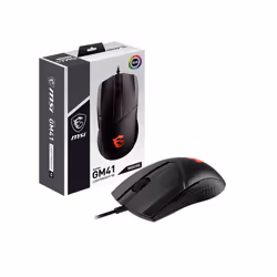 MSI CLUTCH GM41 LIGHTWEIGHT V2 Gaming Mouse 'RGB, upto 16000 DPI, low latency, 65g, Frixion Free Cable, Symmetrical design, O ...