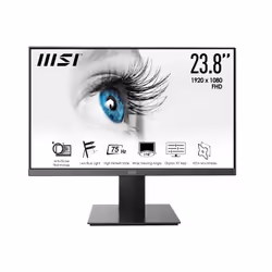 MSI Pro MP241X 23.8 Inch Monitor, Full HD (1920 x 1080), 75Hz, VA, 4ms, AdaptiveSync, HDMI, VGA, Anti-Glare, Anti-Flicker, Le ...