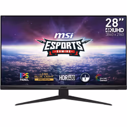 MSI G281UVDE, 68.6 cm (27"), 3840 x 2160 pixels, 2K Ultra HD, 4 ms, Black