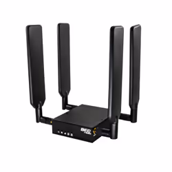 BECbyBILLION 5G NR Industrial Router, Ethernet WAN, Fast Ethernet, Gigabit Ethernet, SIM card slot, Black