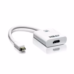 ATEN 4K Active mini DisplayPort to HDMI converter, 3D, up 3840 by 2160 @30Hz, Mini DisplayPort, HDMI, Male, Female, Straight, ...
