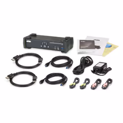 ATEN 2-Port USB 3.1 Gen 1 4K DisplayPort 1.2 KVMP™ Switch with Audio (KVM cables included) - Additional view 4