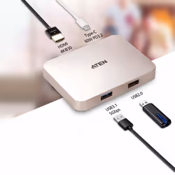 ATEN USB-C 4K Ultra Mini Dock - PD60W - Additional view 3