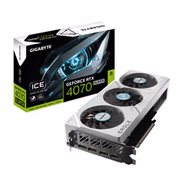 GIGABYTE GeForce RTX 4070 SUPER EAGLE OC ICE 12G Graphics Card - 12GB GDDR6X, 192bit, PCI-E 4.0, 2535MHz Core Clock, 3 x Disp ...