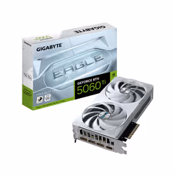 GIGABYTE GeForce RTX 5060 Ti EAGLE OC ICE 8G Graphics Card - 8GB GDDR7, 128bit, PCI-E 5.0, 2617MHz Core Clock, 3 x DisplayPor ...